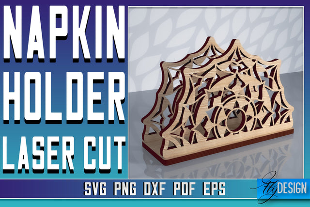 Napkin Holder Laser Cut SVG | Home SVG Design | CNC Files SVG Fly Design 