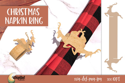 Napkin Ring Paper Cut. Christmas Decor SVG. Christmas Paper 3D Paper Evgenyia Guschina 