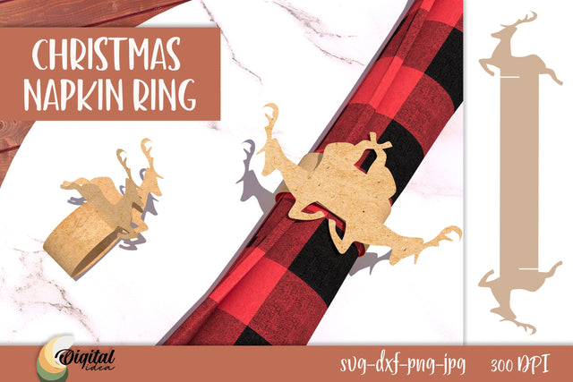 Napkin Ring Paper Cut. Christmas Decor SVG. Christmas Paper 3D Paper Evgenyia Guschina 