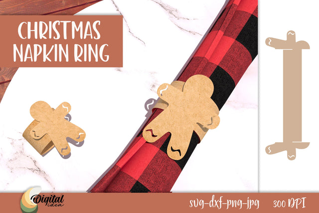 Napkin Ring Paper Cut. Christmas Decor SVG. Christmas Paper 3D Paper Evgenyia Guschina 