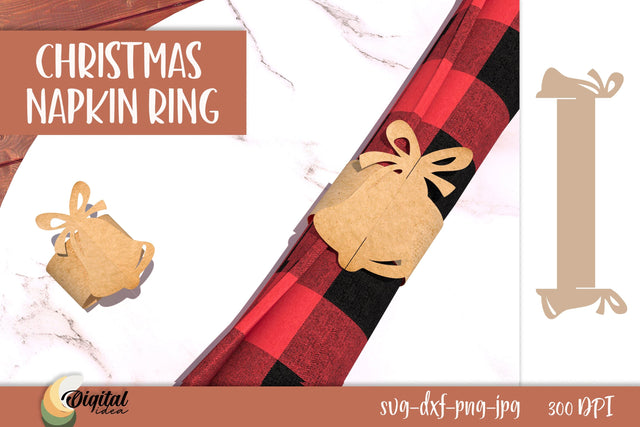 Napkin Ring Paper Cut. Christmas Decor SVG. Christmas Paper 3D Paper Evgenyia Guschina 