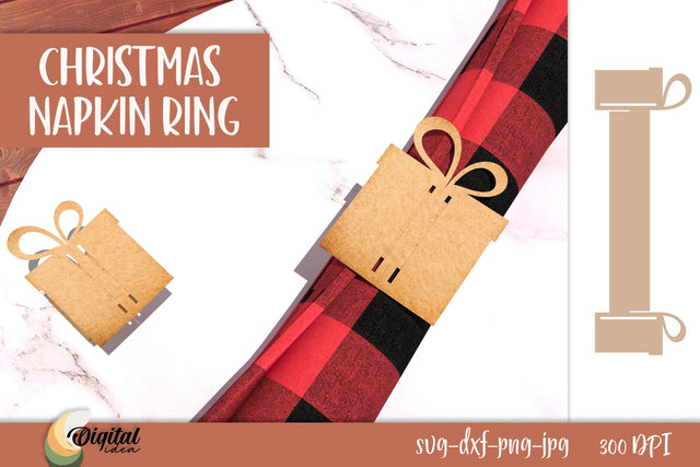 Napkin Ring Paper Cut. Christmas Decor SVG. Christmas Paper 3D Paper Evgenyia Guschina 