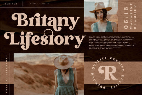Narifah Typeface Font Storytype Studio 