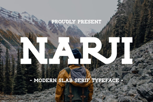 Narji - Modern Slab Serif Typeface Font Masyafi Studio 