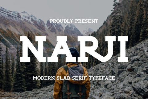 Narji - Modern Slab Serif Typeface Font Masyafi Studio 