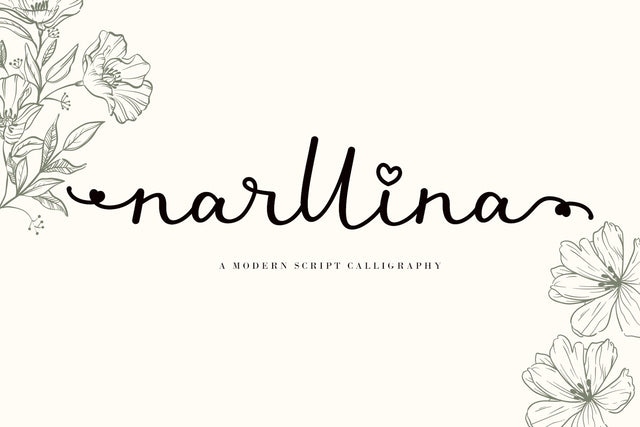 Narllina Font AEN Creative Store 