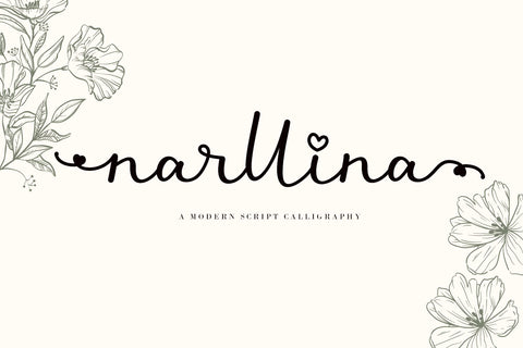 Narllina Font AEN Creative Store 