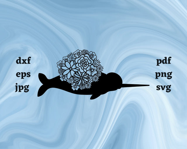 Narwhal Mandala SVG Cut File SVG Northern Light SVG 