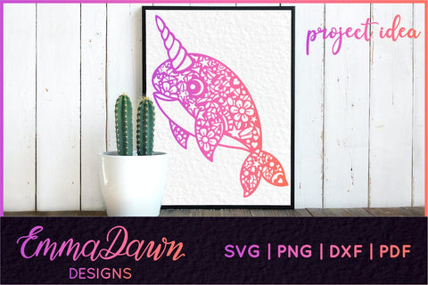 Narwhal SVG SVG Emma Dawn Designs 