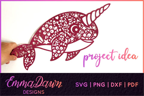 Narwhal SVG SVG Emma Dawn Designs 