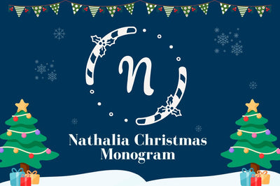 Nathalia Christmas Monogram Font Attype studio 