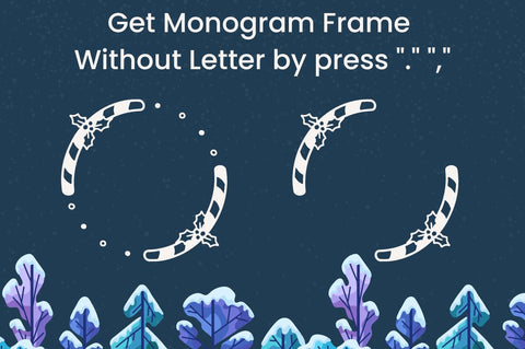 Nathalia Christmas Monogram Font Attype studio 