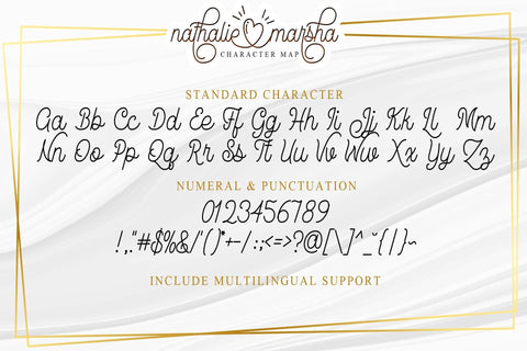 Nathalie Marsha Font love script 