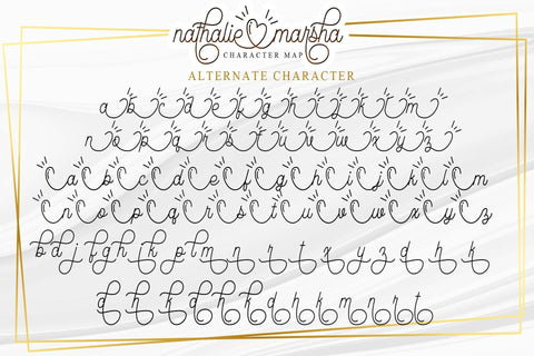 Nathalie Marsha Font love script 