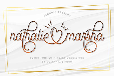 Nathalie Marsha Font love script 
