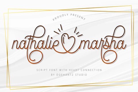 Nathalie Marsha Font love script 
