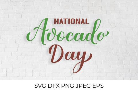 National Avocado Day calligraphy hand lettering SVG LaBelezoka 