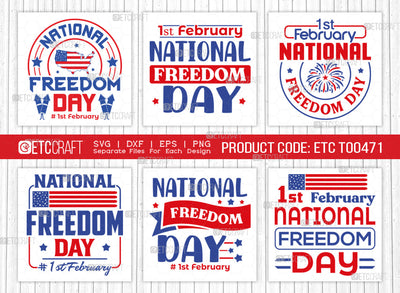 National Freedom Day SVG Bundle, Freedom Squad Svg, 1 February Svg, America Svg, Patriotic Svg, USA Flag, Holiday Svg, Freedom Quote, ETC T00471 SVG ETC Craft 