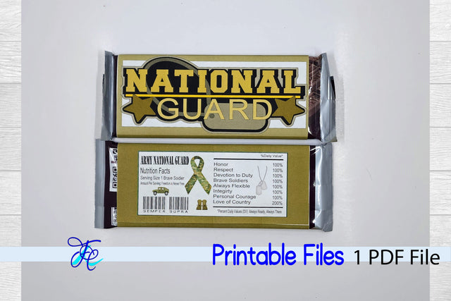 National Guard Candy Bar Wrapper SVG Family Creations 