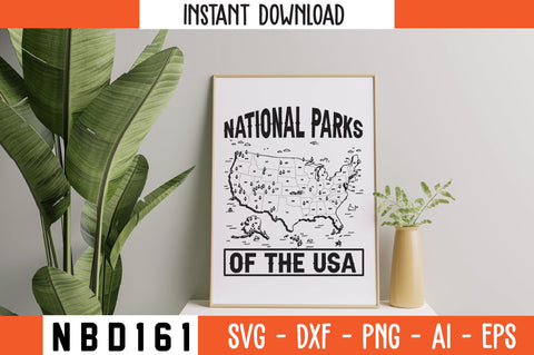 NATIONAL PARKS OF THE USA T-Shirt Design SVG Nbd161 