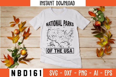 NATIONAL PARKS OF THE USA T-Shirt Design SVG Nbd161 