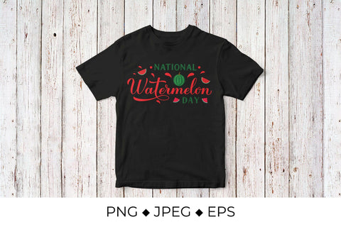 National Watermelon Day calligraphy hand lettering Sublimation LaBelezoka 
