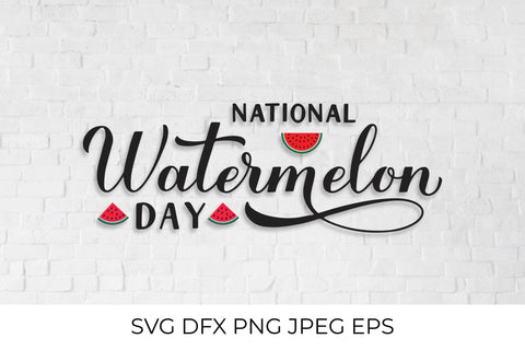 National Watermelon Day calligraphy hand lettering SVG SVG LaBelezoka 