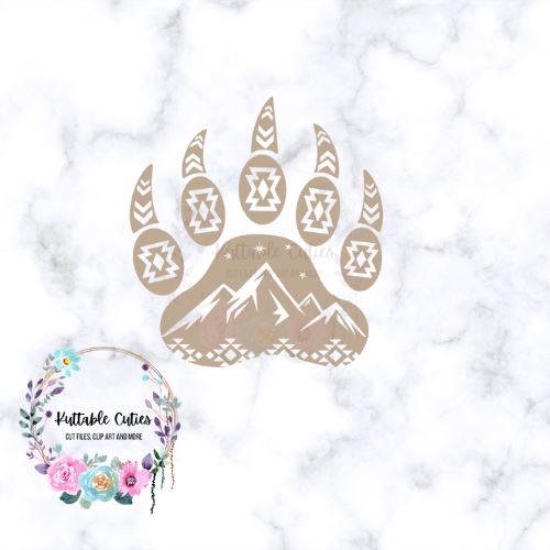 Native American Bear Paw Digital Download SVG Kuttablecuties 