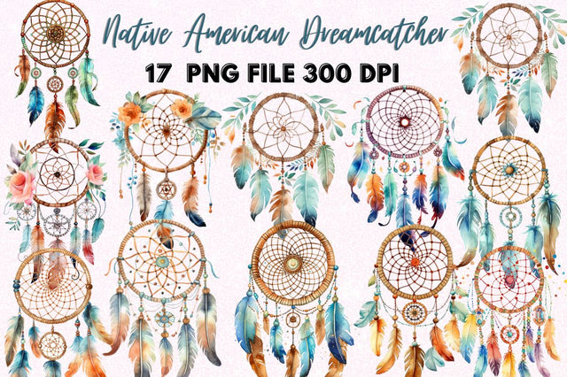 Native American Dreamcatcher Watercolor Sublimation Regulrcrative 