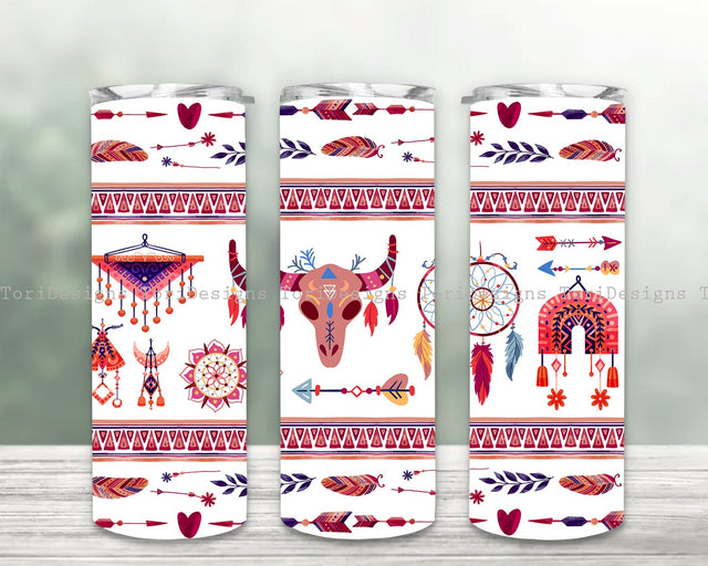 Native American Tumbler, Skinny 20oz Tumbler Wrap, Sublimation PNG, Digital Download, Seamless Tumbler Template, Native American Pattern Sublimation ToriDesigns 