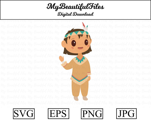 Native Boy - Thanksgiving SVG MyBeautifulFiles 
