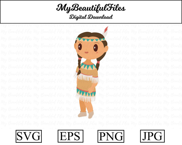 Native Girl - Thanksgiving SVG MyBeautifulFiles 