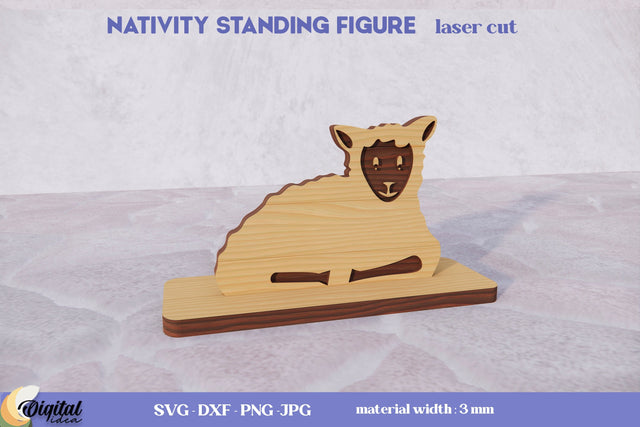 Nativity Christmas. 3d Nativity Stand Laser Cut. Christmas Nativity Laser Cut SVG Evgenyia Guschina 