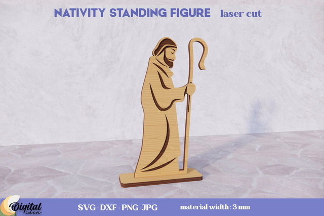 Nativity Christmas. 3d Nativity Stand Laser Cut. Christmas Nativity Laser Cut SVG Evgenyia Guschina 