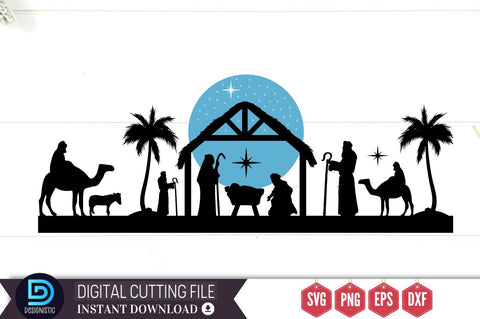 Nativity Christmas SVG, Nativity Christmas SVG DESIGNISTIC 