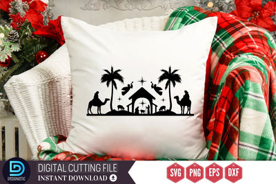 Nativity Christmas SVG, Nativity Christmas SVG DESIGNISTIC 