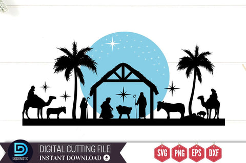 Nativity Christmas SVG, Nativity Christmas SVG DESIGNISTIC 