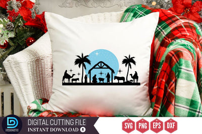 Nativity Christmas SVG, Nativity Christmas SVG DESIGNISTIC 