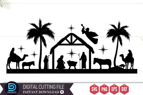Nativity Christmas SVG, Nativity Christmas SVG DESIGNISTIC 