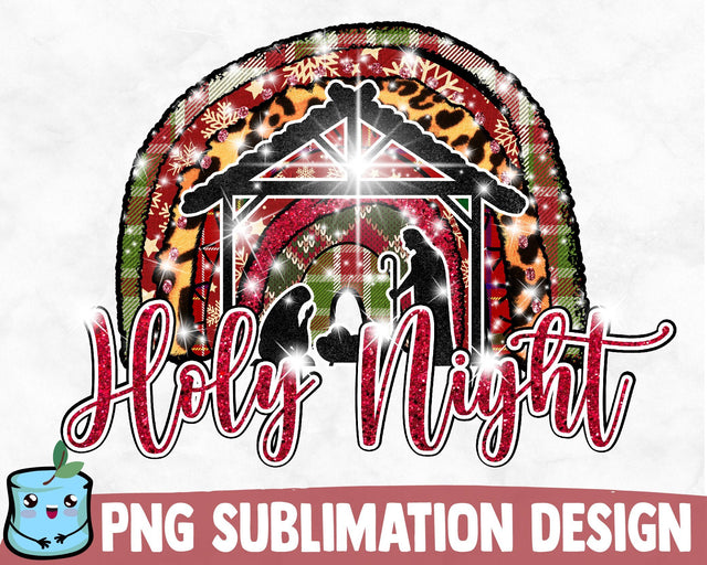 Nativity Holy Night Sublimation Design Sublimation MintyMarshmallows 