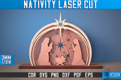 Nativity Laser Cut SVG | Nativity Laser Cut SVG Design | CNC Files SVG Fly Design 