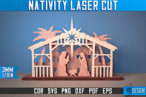 Nativity Laser Cut SVG | Nativity Laser Cut SVG Design | CNC Files SVG Fly Design 