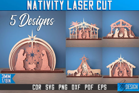 Nativity Laser Cut SVG | Nativity Laser Cut SVG Design | CNC Files SVG Fly Design 