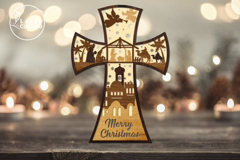 NATIVITY SCENE Christmas Multilayer Paper Cut Files, Mandala, 3D Designs, Paper Cutting SVG LaserCutano 