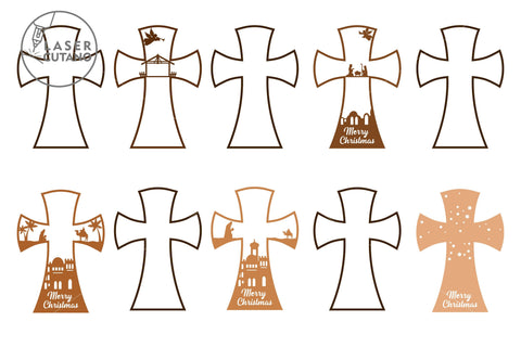 NATIVITY SCENE Christmas Multilayer Paper Cut Files, Mandala, 3D Designs, Paper Cutting SVG LaserCutano 