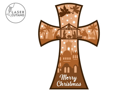 NATIVITY SCENE Christmas Multilayer Paper Cut Files, Mandala, 3D Designs, Paper Cutting SVG LaserCutano 