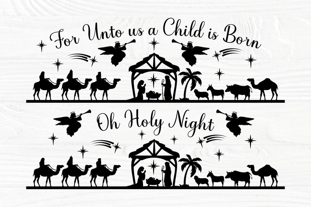 Nativity Scene SVG Bundle, Christmas Svg Cut Files - So Fontsy