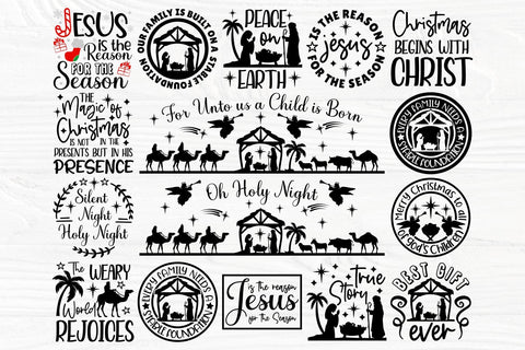 Nativity Scene SVG Bundle, Christmas Svg Cut Files SVG TonisArtStudio 