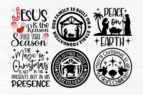 Nativity Scene SVG Bundle, Christmas Svg Cut Files - So Fontsy