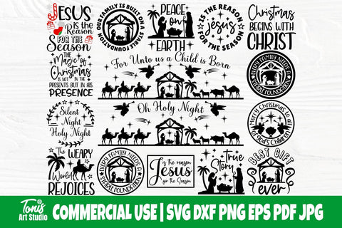 Nativity Scene SVG Bundle, Christmas Svg Cut Files SVG TonisArtStudio 